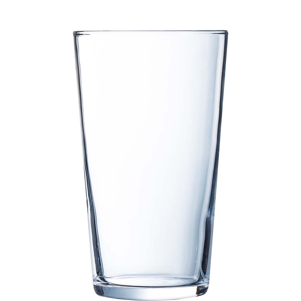 Arcoroc Conique Tumbler, Trinkglas, 570ml, mit Füllstrich bei 0.4l, Glas gehärtet, transparent, 6 Stück