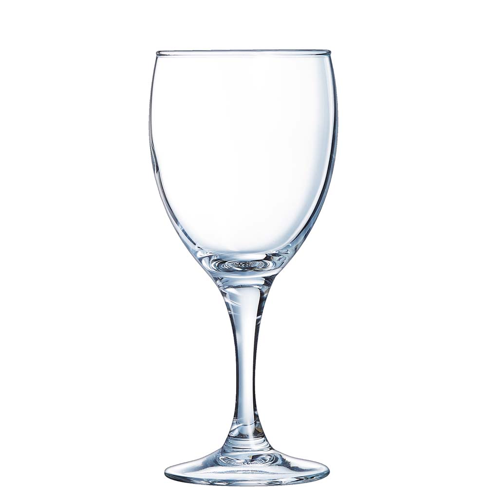 Arcoroc Elegance Weinkelch, 190ml, mit Füllstrich bei 0.1l, Glas, transparent, 12 Stück