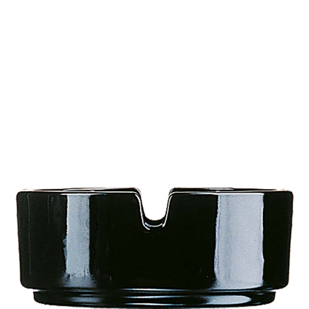 Arcoroc Cologne Aschenbecher, stapelbar, 8.5cm, Glas, schwarz, 6 Stück