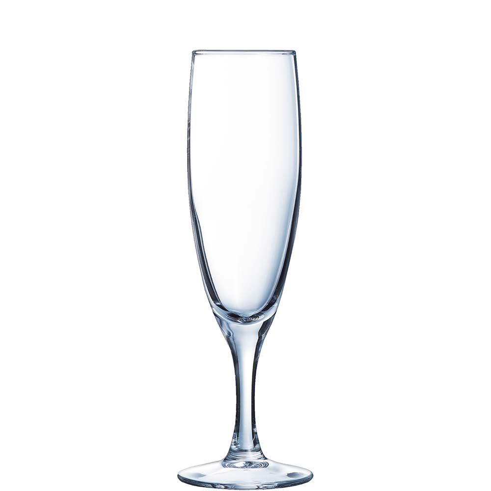 Arcoroc Elegance Sektkelch, Sektglas, 130ml, mit Füllstrich bei 0.1l, Glas, transparent, 12 Stück