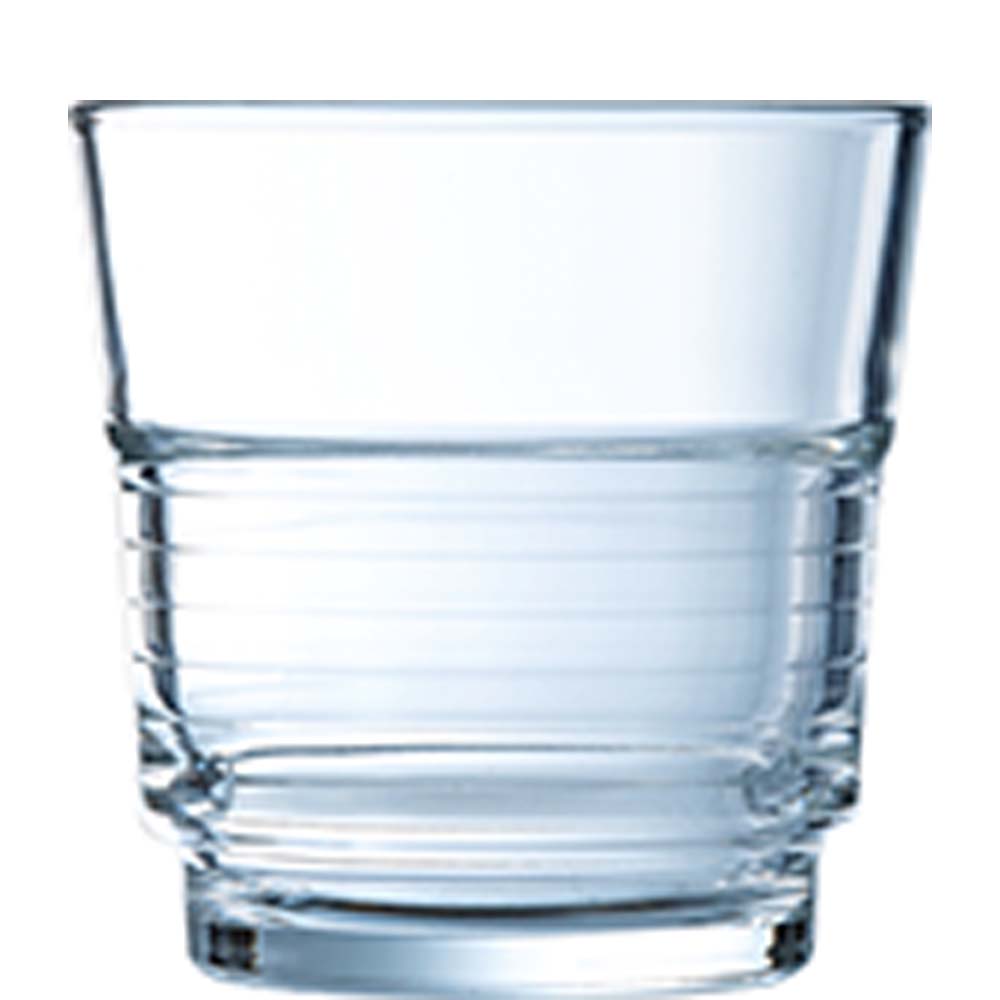 Arcoroc Spirale Tumbler, Trinkglas, stapelbar, 200ml, Glas gehärtet, transparent, 6 Stück