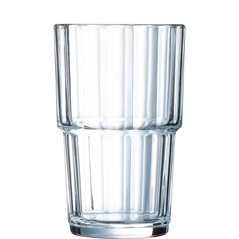 Arcoroc Norvege Tumbler, Trinkglas, stapelbar, 320ml, Glas gehärtet, transparent, 6 Stück