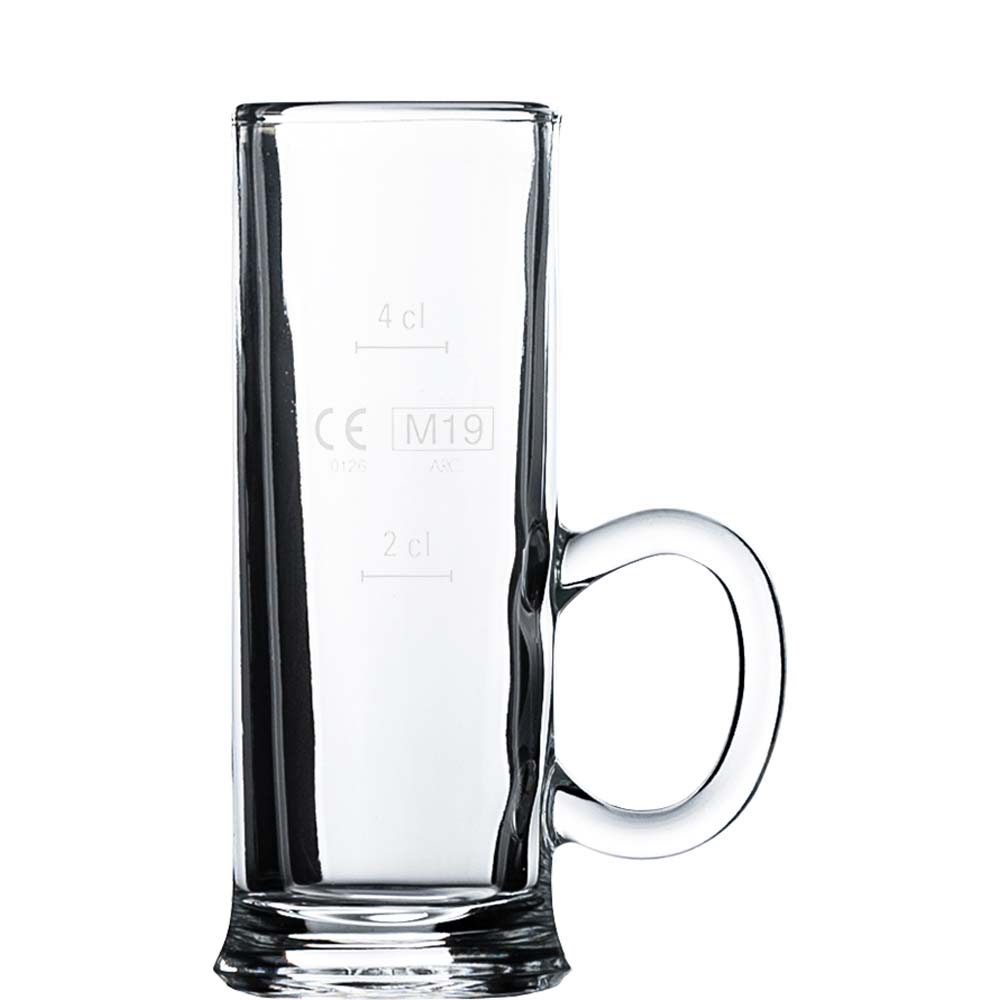 Arcoroc Islande Schnapsglas, Shotglas, Stamper, 65ml, mit Füllstrich bei 2cl+4cl, Glas, transparent, 12 Stück