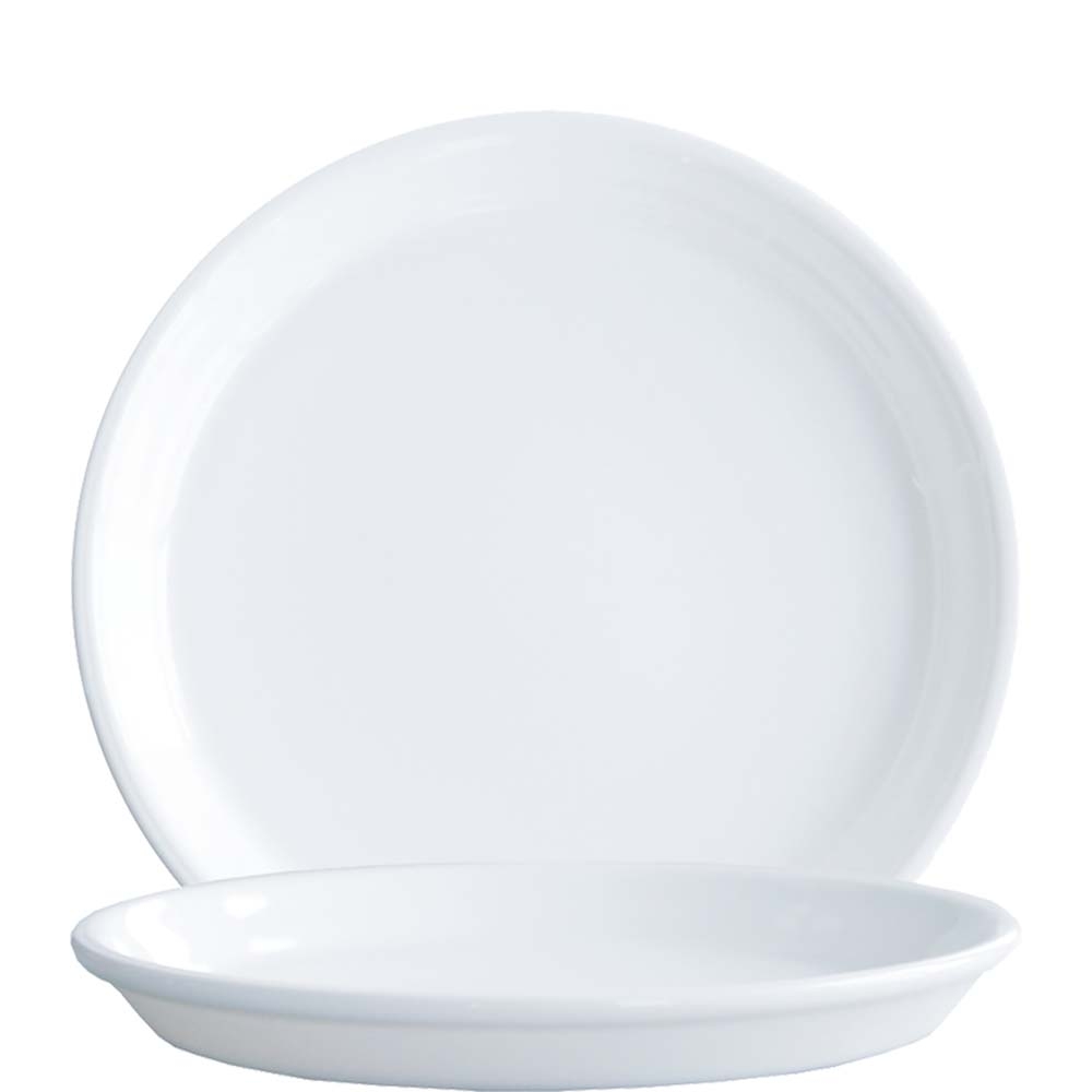 Arcoroc Restaurant White Teller halbtief, 22.5cm, 22.5cm, Opal, weiß, 6 Stück