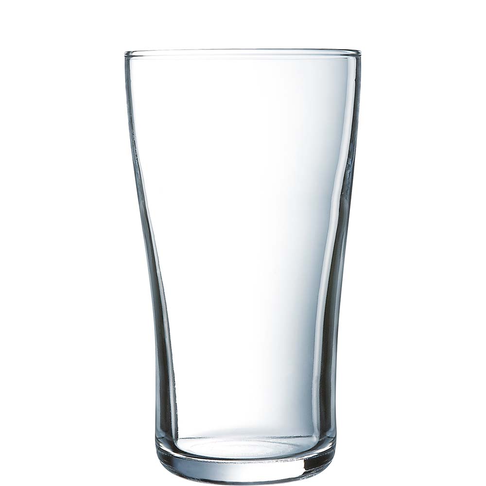 Arcoroc Ultimate Pint Pint Becher, Bierglas, 570ml, mit Füllstrich bei 0.5l, Glas gehärtet, transparent, 6 Stück