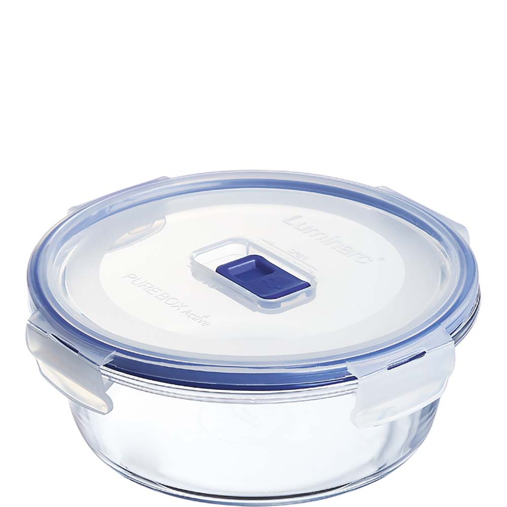 Luminarc Pure Box Active rund, 920ml, Glas gehärtet, transparent, 1 Stück