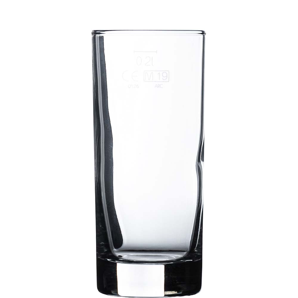 Arcoroc Islande Longdrink, 220ml, mit Füllstrich bei 0.2l, Glas, transparent, 6 Stück