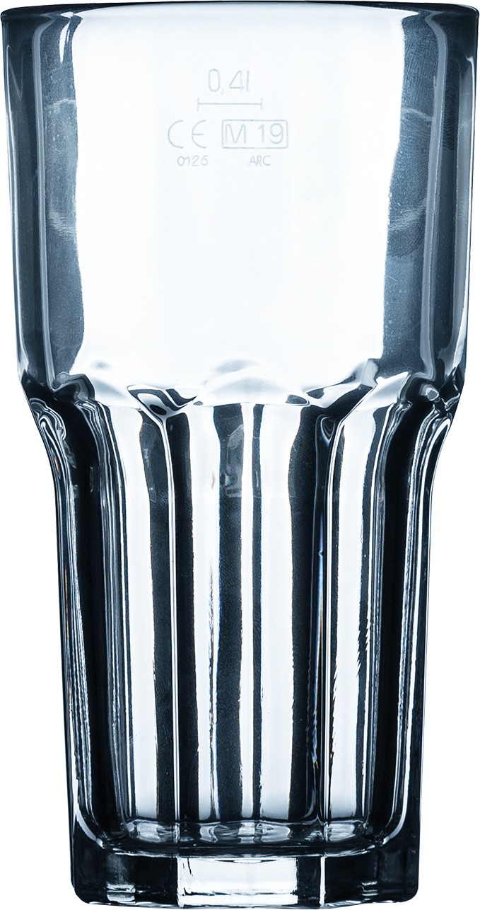 Arcoroc Granity Longdrink, stapelbar, 460ml, mit Füllstrich bei 0.4l, Glas gehärtet, transparent, 6 Stück