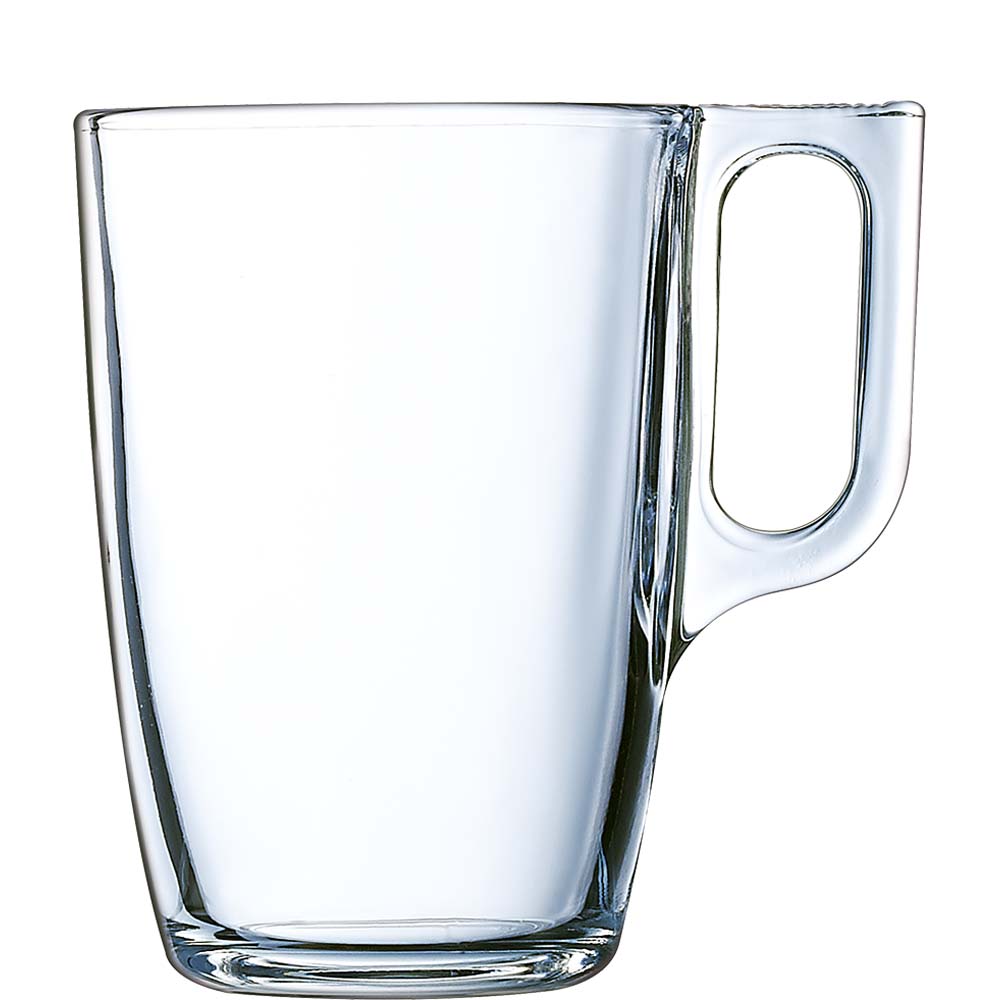 Arcoroc Voluto Obertasse, Kaffeetasse, 320ml, Glas gehärtet, transparent, 6 Stück