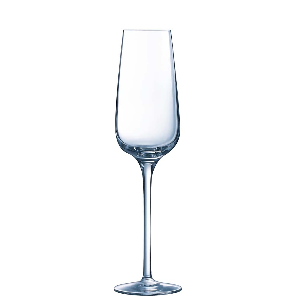 Chef & Sommelier Sublym Sektkelch, Sektglas, 210ml, mit Füllstrich bei 0.1l, Kristallglas, transparent, 6 Stück