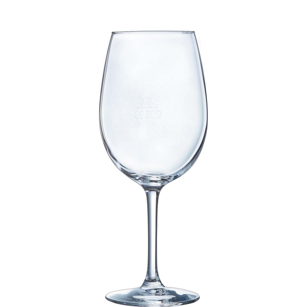 Arcoroc Vina Weinkelch, 480ml, mit Füllstrich bei 0.2l, Glas, transparent, 6 Stück