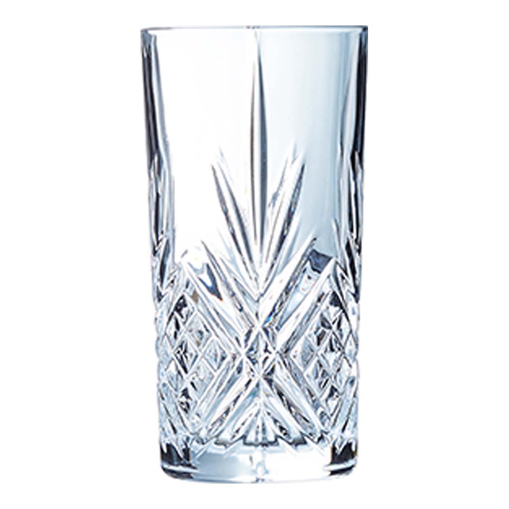 Arcoroc Broadway Longdrink, 380ml, mit Füllstrich bei 0.3l, Glas, transparent, 6 Stück