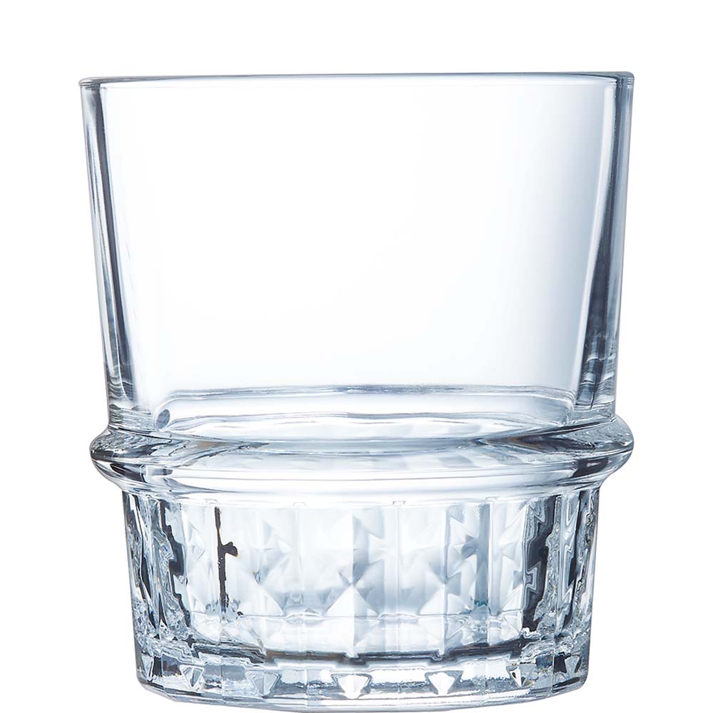 Arcoroc New York Tumbler, Trinkglas, stapelbar, 380ml, Glas gehärtet, transparent, 6 Stück