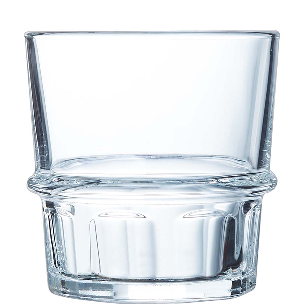 Arcoroc New York Tumbler, Trinkglas, 250ml, mit Füllstrich bei 0.2l, Glas gehärtet, transparent, 6 Stück