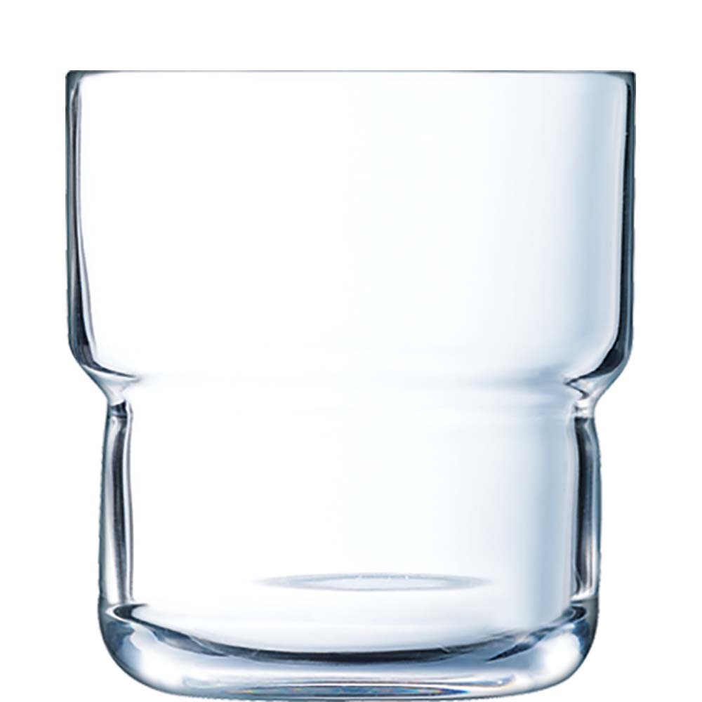Arcoroc Log Tumbler, Trinkglas, stapelbar, 220ml, Glas gehärtet, transparent, 6 Stück