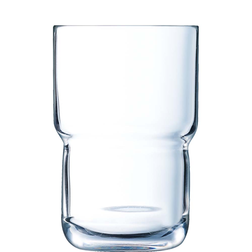 Arcoroc Log Tumbler, Trinkglas, stapelbar, 320ml, Glas gehärtet, transparent, 6 Stück