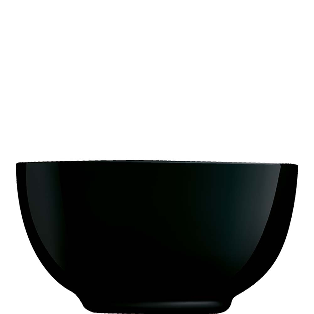 Luminarc Diwali Black Schale, 14.5cm, 750ml, Glas gehärtet, schwarz, 4 Stück