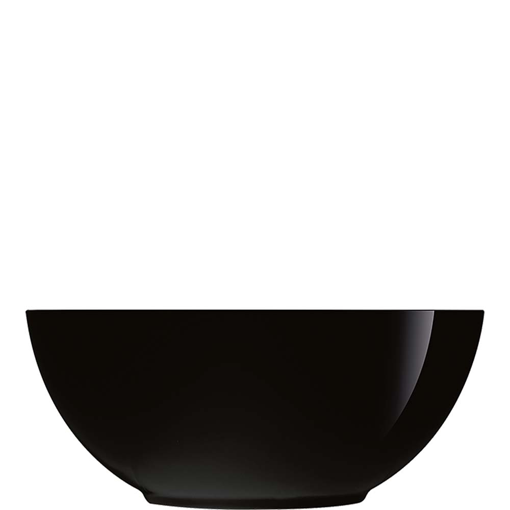 Luminarc Diwali Black Schale, 18cm, 1 Liter, Glas gehärtet, schwarz, 1 Stück