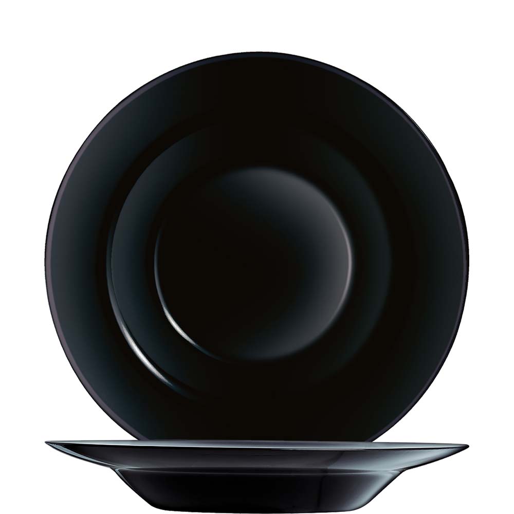 Arcoroc Evolutions Black Pastateller, 28.5cm, 28.5cm, Glas gehärtet, schwarz, 6 Stück