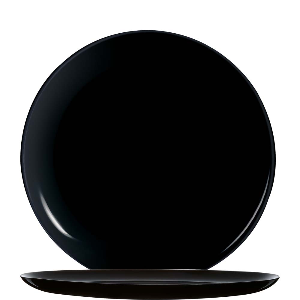 Arcoroc Evolutions Black Pizzateller, 32cm, 32cm, Glas gehärtet, schwarz, 6 Stück