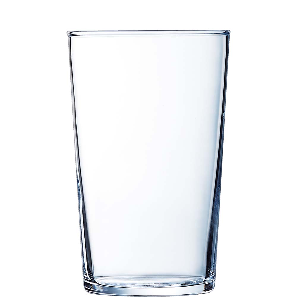 Arcoroc Conique Tumbler, Trinkglas, 250ml, mit Füllstrich bei 0.2l, Glas gehärtet, transparent, 6 Stück