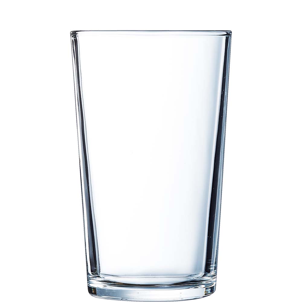 Arcoroc Conique Tumbler, Trinkglas, 280ml, mit Füllstrich bei 0.25l, Glas gehärtet, transparent, 6 Stück