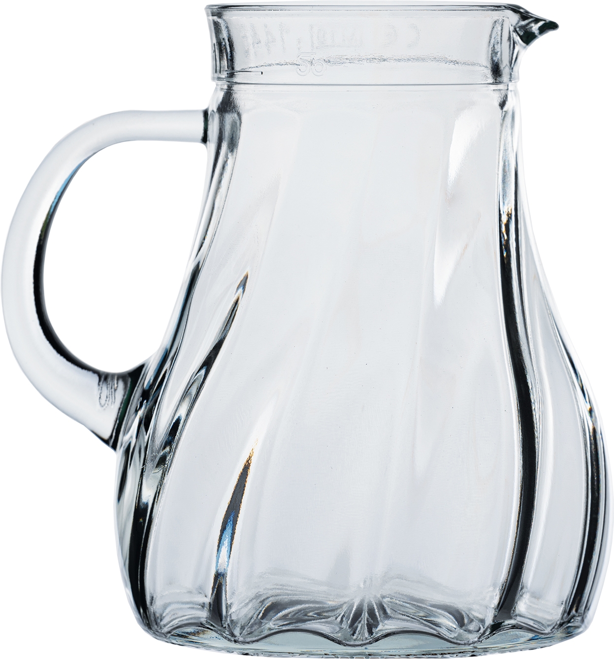 Stölzle-Oberglas Salzburg Krug mit Spiraloptik, 1.05 Liter, mit Füllstrich bei 1l, Glas, transparent, 1 Stück